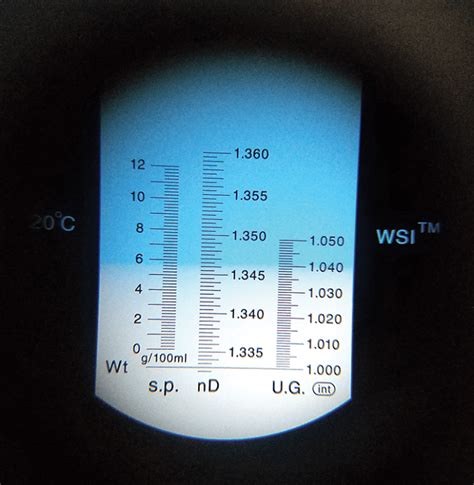 how do you read a refractometer reading for specific gravity|measuring specific gravity with refractometer.